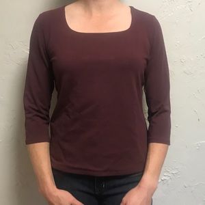 3/4 Length Shirt with interesting neckline